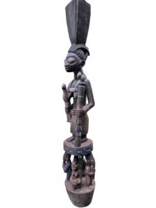 Veranda Post Olowe of Ise  A Yoruba Chronicle in Wood  From a royal collection in Oyo state